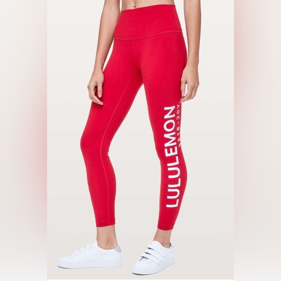 Lululemon Wunder Under High Rise 7/8 Tights 25” Legging 20Y Collection Red 6